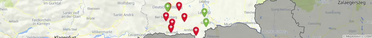 Kartenansicht für Apotheken-Notdienste in der Nähe von Wies (Deutschlandsberg, Steiermark)